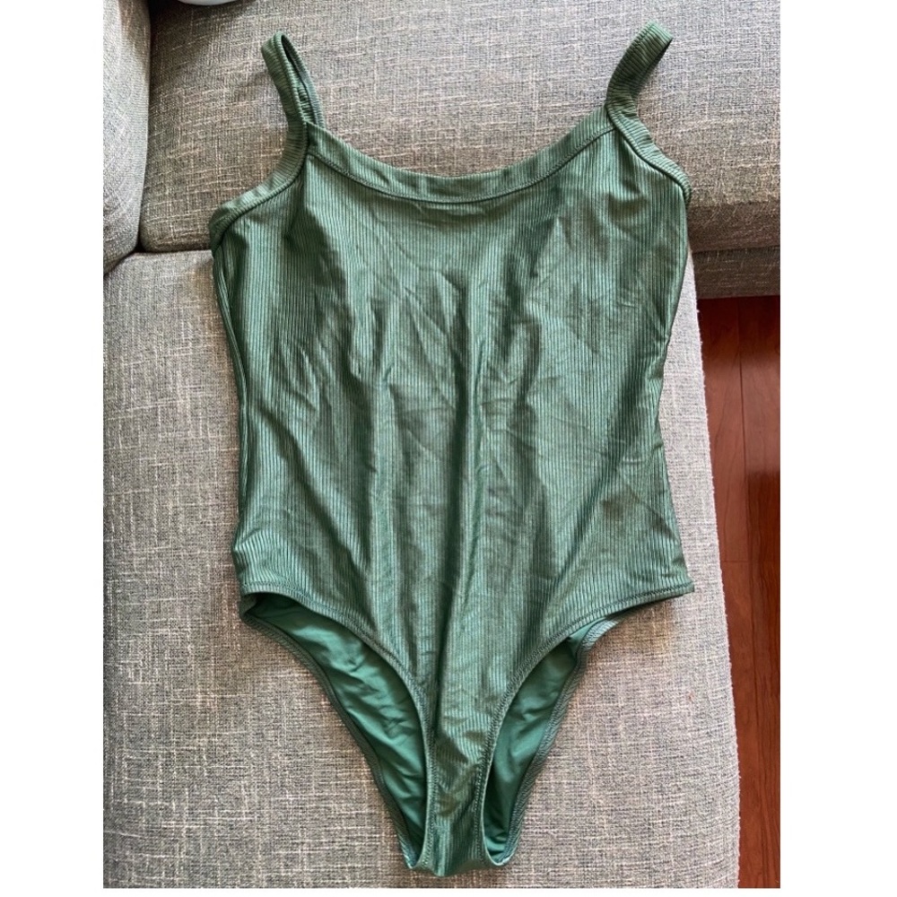 Aerie Green One Piece Cheeky Swimsuit Size XL